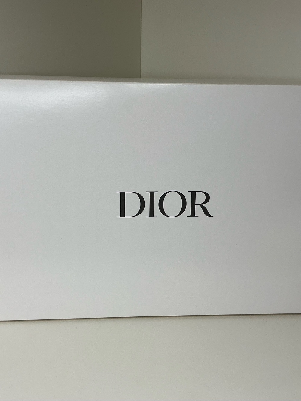 Dior White Cosmetic Pouch Box with Black Logo